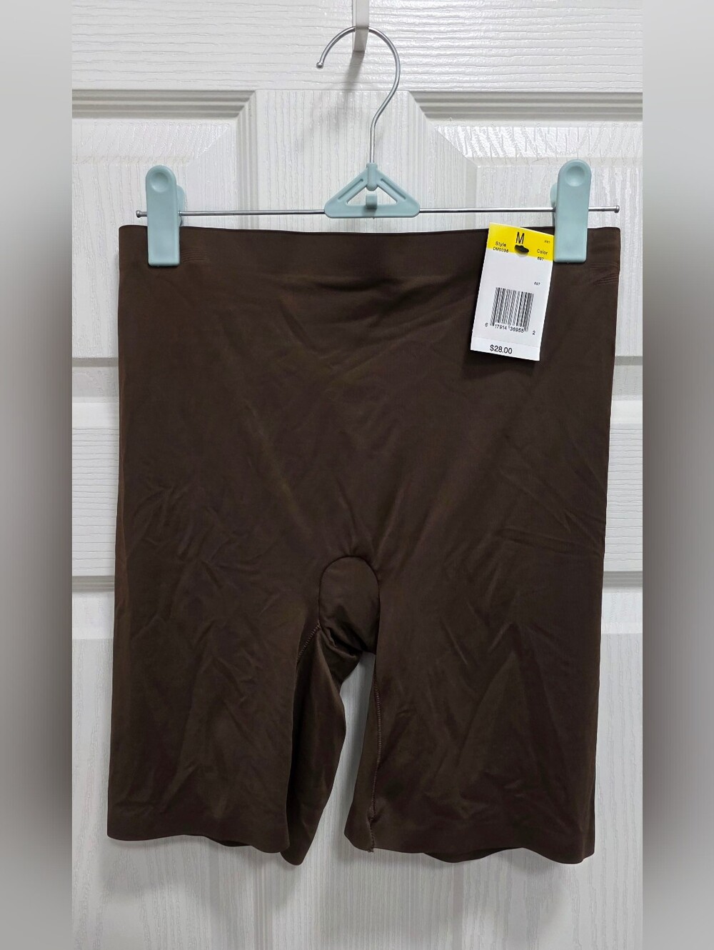Maidenform DM0035 High Waist Thigh Slimmer Shapewear Shorts Brown M